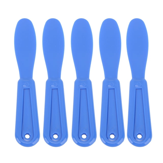 Espátulas de yeso de plástico Dental, cuchillo mezclador para materiales de yeso de impresión de alginato, color azul oscuro, 5 uds.