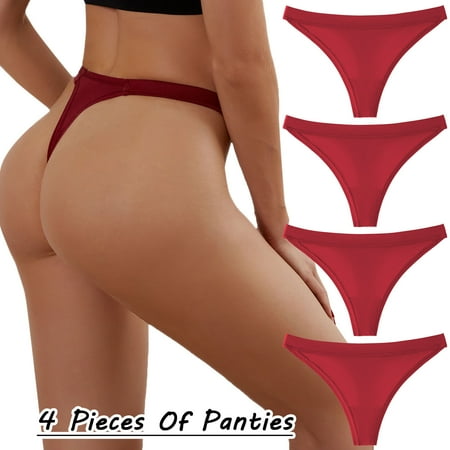 Gubotare Panties Women Thong G String Cotton Thongs Panties V Waist Female Underpants Pantys Lingerie A XXL