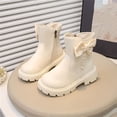 thumbnail image 2 of Girls Ankle Boots Kids Comfortable Slip on Lug Sole Chelsea Booties for Toddler Little Kid Big Kids Beige 11.5 Little Kids, 2 of 7