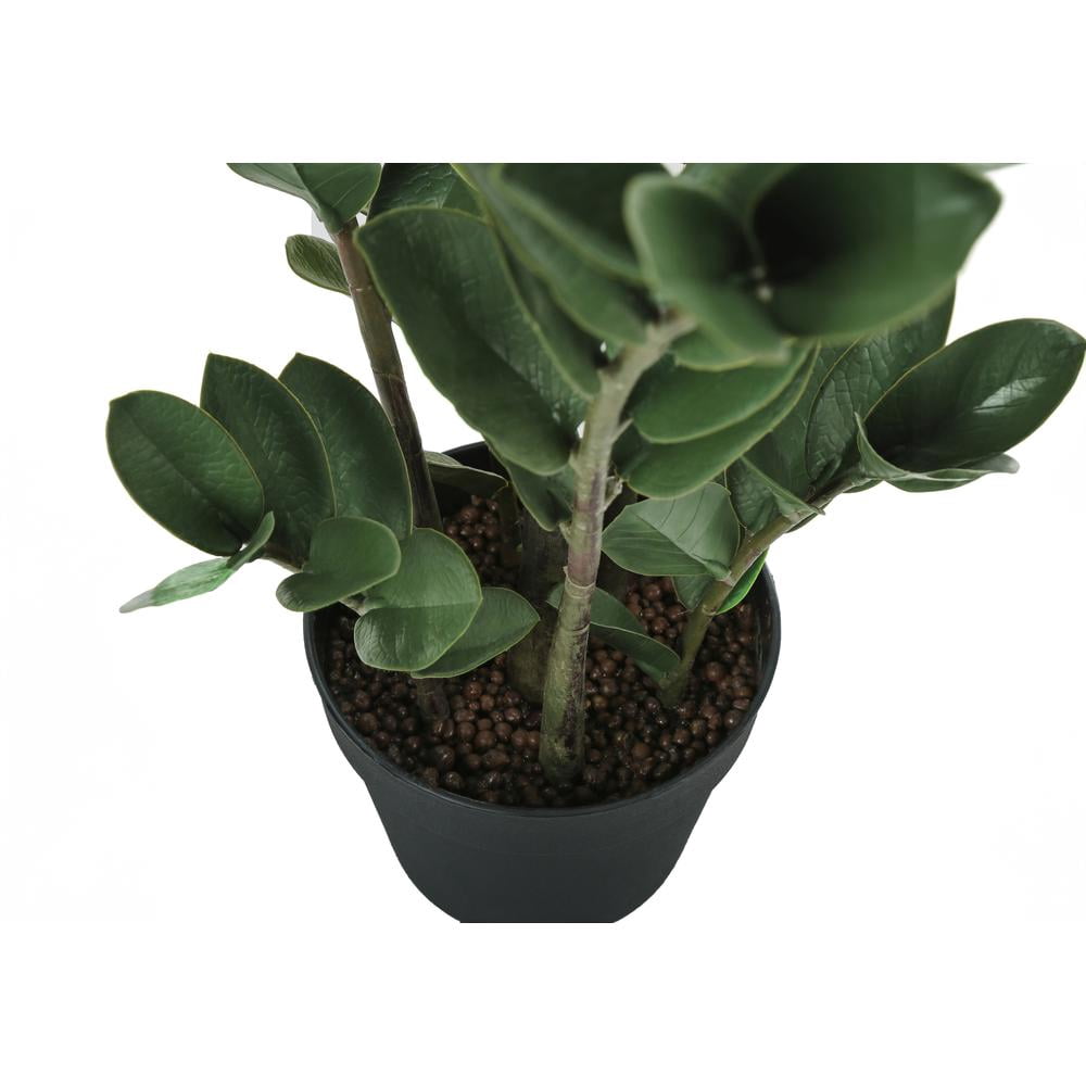 Artificial Plant, 29" Tall, Zz Tree, Indoor, Faux, Fake, Floor, Greenery, Potted, Real Touch, Decorative, Green Leaves, Black Pot
