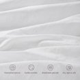 thumbnail image 3 of Bioweaves 100% Organic Washed Cotton Percale Weave Pillow Cases Standard Size GOTS Certified Queen Pillow Covers, Envelope Closure – Set of 2, White, 3 of 8