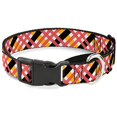 thumbnail image 1 of Buckle-Down Plaid Black Red Martingale Dog Collar, 1 of 1