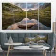 thumbnail image 1 of Mountain Lake over Skok Waterfall - Extra Large Seashore Canvas Art, 1 of 3