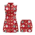 thumbnail image 5 of Yuyamidu Santa Claus Womens Workout Tennis Dress with Built-in Shorts Pockets 2pcs Christmas Reindeer Sleeveless Exercise Golf Summer Sports Dresses Size M, 5 of 8