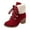 Z1-Red, variant on Drie Womens Boots Women's Retro Elastic Chelsea Ankle Boots Fashion Low Chunky Block Heel Pointed Toe Fall Heeled Booties Shoes Black,9.5