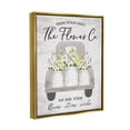 thumbnail image 3 of Stupell Industries Antique Flower Sign Vintage Truck Bouquet Blossoms Graphic Art Metallic Gold Floating Framed Canvas Print Wall Art, Design by Lettered and Lined, 3 of 5