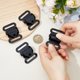 thumbnail image 3 of 4Pcs Iron Outdoors Cam Buckles Quick Adjust Spring Lock Buckles Non-slip Buckle for Webbing Backpack Sling Bag Straps Black 52x38x15mm Hole: 28x5mm, 3 of 9