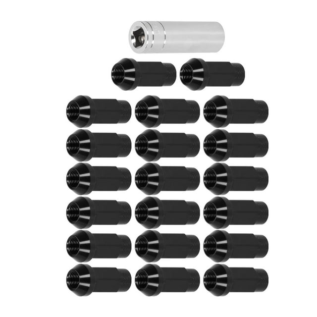 Locking Lug Nuts, 20pcs Wheel Lug Nuts M14x1.5 Thread 2in Height For Improving The Overall Appearance Of The Vehicle For Showing Off The Wheels Black, Color,Red,Blue