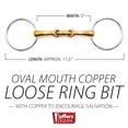 thumbnail image 3 of Jeffers Equine Oval Mouth Copper Loose Ring Horse Bit 5 Inch, Stainless Steel Horse Tack Equipment for Training, Riding, Dressage, Western, English, Equestrian Accessories, Durable Horse Gear, 3 of 8