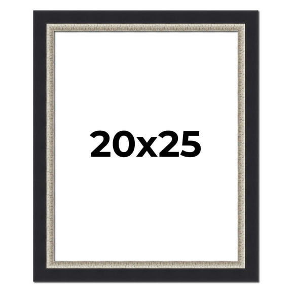 20x25 Frame Black Real Wood Picture Frame Width 2.25 Inches | Interior Frame Depth 0.5 Inches |