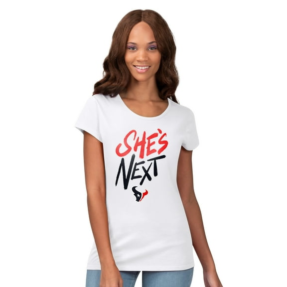 Women's G-III 4Her by Carl Banks White Houston Texans She's Next Endzone T-Shirt