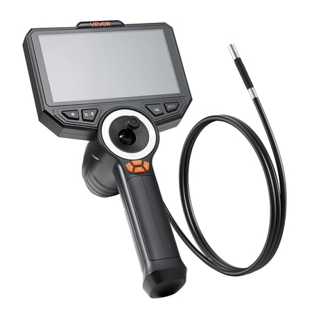 VEVOR Articulating Endoscope with Light, 4-Way 360° Articulated Borescope Camera, 0.24" Slim Lens 1920 x 1080, 6" HD IPS Screen, 7000mAh Battery, IP67 Waterproof for Automotive & Mechanical Inspectio