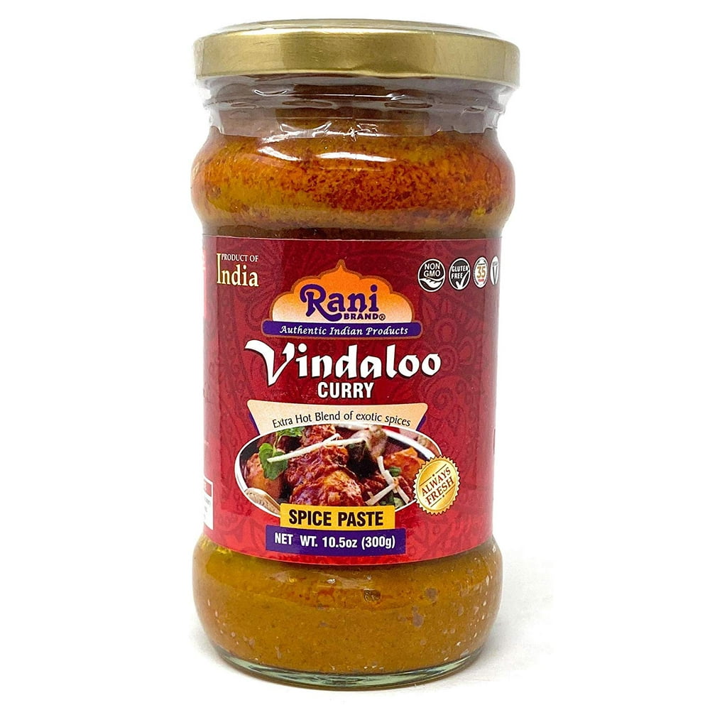 Rani Vindaloo Curry Cooking Spice Paste, Hot! 10oz (300g) Glass Jar