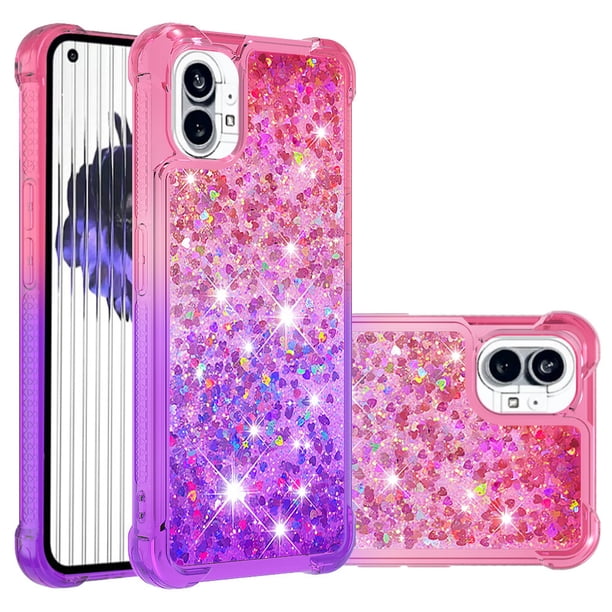 Funda para Nothing Phone 1 Transparente con Brillos Carcasa Protectora Antigolpes con Glitter Brillante