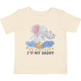 thumbnail image 3 of Inktastic I Love My Daddy Cute Elephants with Moon and Stars Boys or Girls Baby T-Shirt, 3 of 5