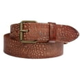 thumbnail image 3 of Croco Embossed Distressed 100% Leather Casual Belt for Men and Women, 3 of 6