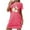Hot Pink, variant on Sakmal Halloween Nightgowns for Women Ultra-Soft Black Playful Sleep Dress Ghost Print Short Short Sleeve Crew Neck Nightgowns S-2XL