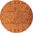 thumbnail image 1 of Ahgly Company Indoor Round Oriental Orange Industrial Area Rugs, 6' Round, 1 of 4