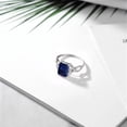 thumbnail image 4 of Gem Stone King 925 Sterling Silver Blue Sapphire and White Topaz Engagement Ring for Women | 2.53 Cttw | Octagon 9X7MM | Gemstone September Birthstone | Size 5, 4 of 4