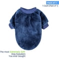 thumbnail image 2 of Ropa para Mascotas de Temporada de Otoño e Invierno, de Color Sólido, Hecha de Polar de Coral, que Mantiene Calientes y es Cómoda, Camisa de Polar para Perritos y Gatos., 2 of 5
