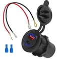 thumbnail image 1 of Cargador de coche USB Ticfox puerto USB QC4.0 PD carga rápida 12‑24V 60W Terminal azul, 1 of 14