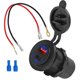 thumbnail image 1 of Cargador de puerto USB para automóvil Interfaz QC4.0 PD Carga rápida 12-24 V 60 W con terminal azul para RV Barcos Cargador de motocicletas con cable de 20 cm/7,9 pulgadas, 1 of 10