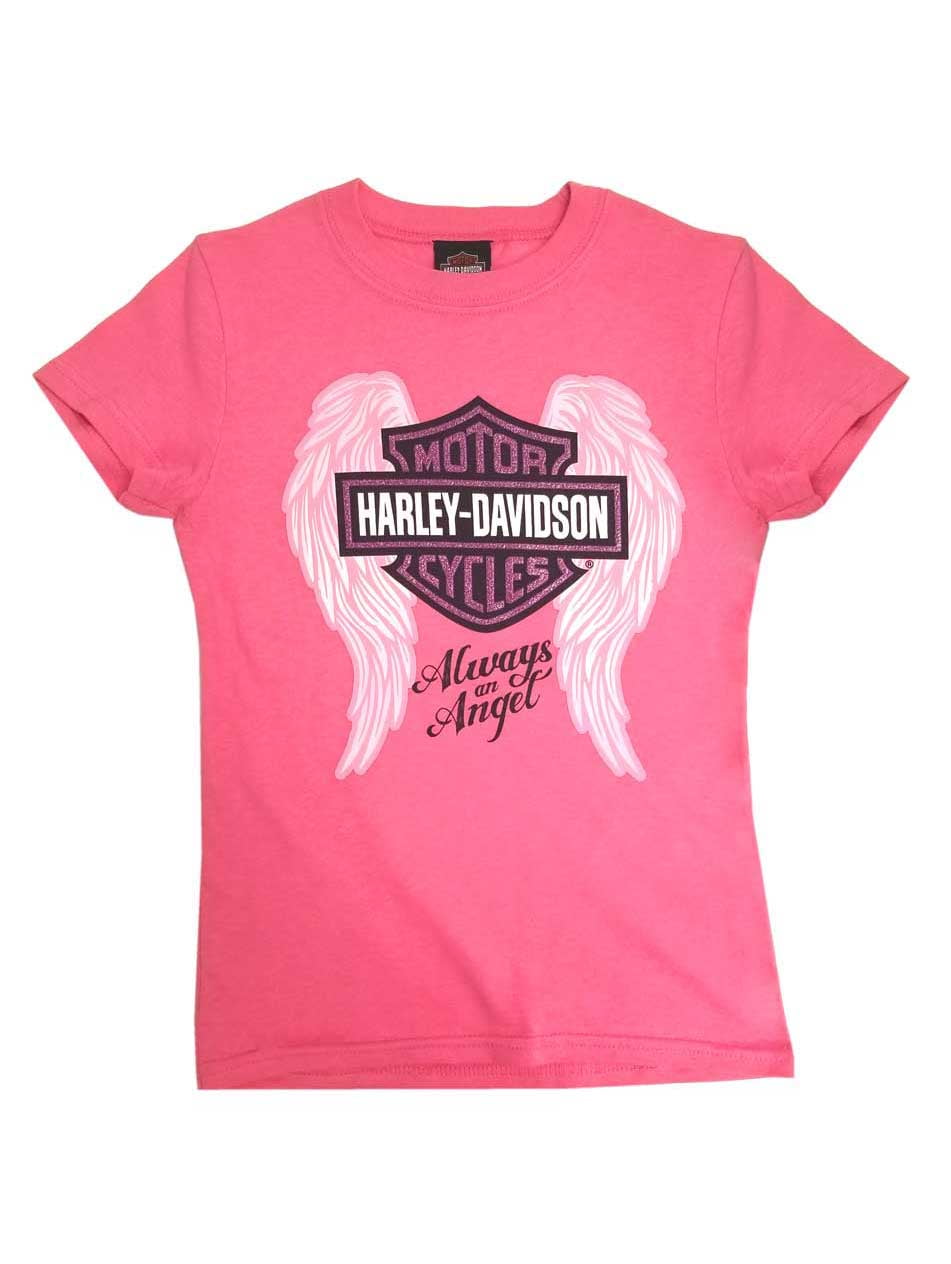 Harley-davidson Boy's Black Long Sleeve "lightning" Shirt  Large 14-16 
