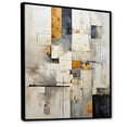 thumbnail image 2 of Designart "Sci-Fi Minimalism Art In Grey And Yellow" Other World Cultures Floater Framed Wall Art Living Room, 2 of 5