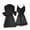 Black, variant on Njagoc3 Women's Long Sleeve Satin Robe & Nightgown Set - Solid Color, Silky Fabric, Elegant Sleep & Lounge Wear