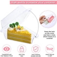 thumbnail image 6 of 100 Pack Disposable Hinged Plastic Cake Containers, Clear Cake Slice Containers with Lids-Cheesecake Containers,Individual Pie Slice Containers for Dessert, Pastry, Cookie, Snack, Fruit, 6 of 8