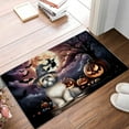 thumbnail image 2 of Spooky Halloween Night Witch Shih Tzu Glowing Pumpkins Doormat Lion Dog Lover Gifts Indoor Outdoor Welcome Mat - 12015, 2 of 5