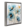 thumbnail image 2 of Stupell Industries Contemporary Sapphire and Gold Florals Gray Floating Frame Canvas Art, 18 x 18, by Creative Studio, 2 of 8