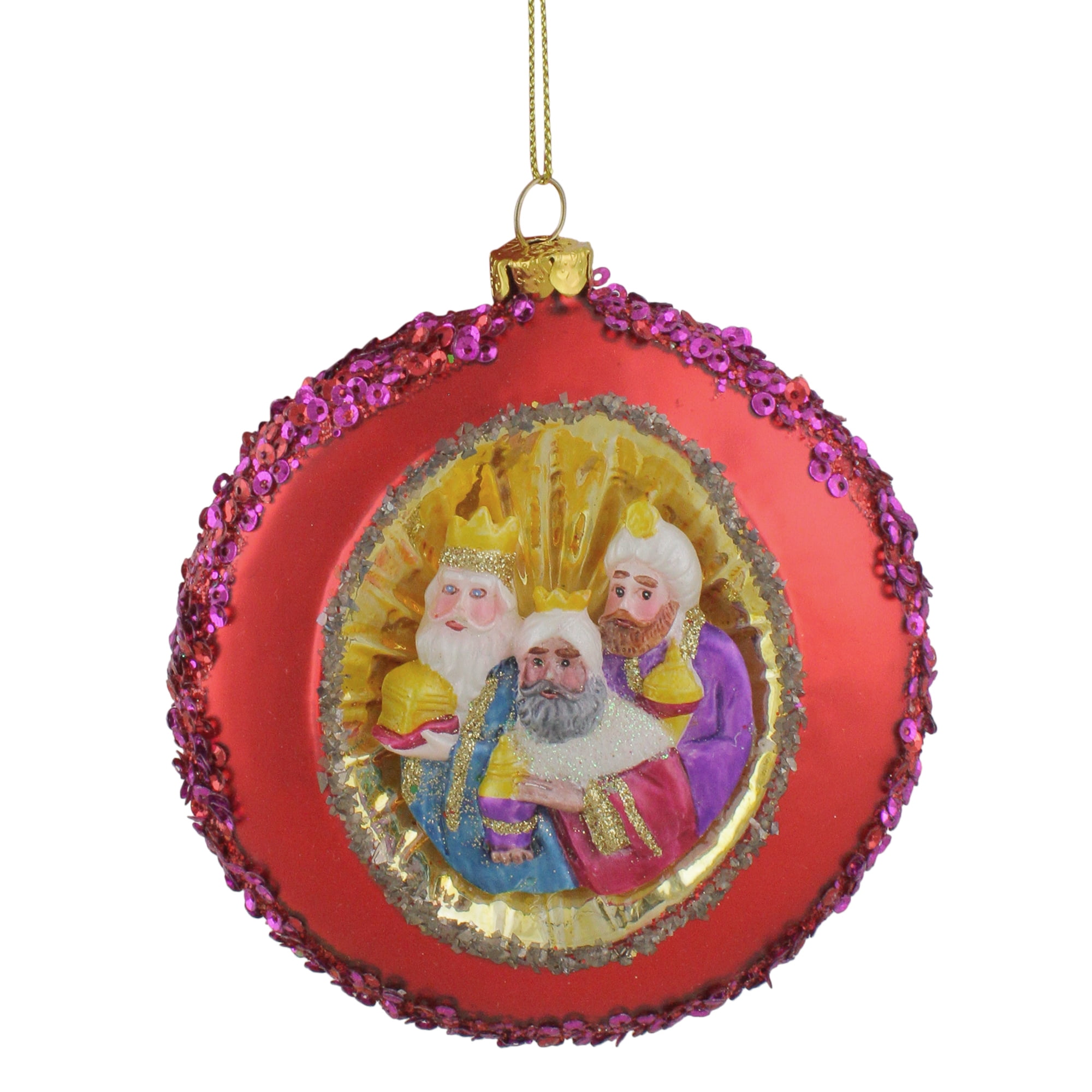 Old World Christmas Three Wise Men Magi Blown Glass Ornament 24083 