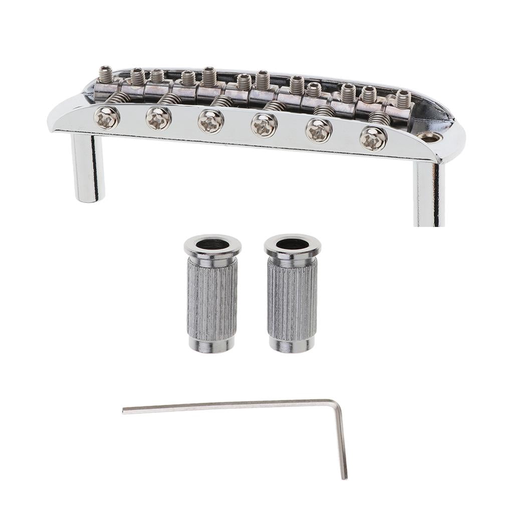 LeeQinersw 4Pieces Guitar Bridge Assembly w/ Screw & Wrench Electric Guitars Parts