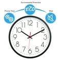 thumbnail image 6 of Vaupan Non-Ticking Silent Wall Clocks 12 inch Battery Operated Quartz Classic Decor Clock Display Easy to Read for Bedroom Home Kitchen Room Office School (Black), 6 of 7