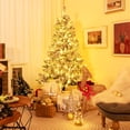 thumbnail image 1 of Gymax 6 FT Pre-Lit Snow-Flocked Xmas Tree 3-Minute-Setup Artificial Hinged Christmas Tree, 1 of 10