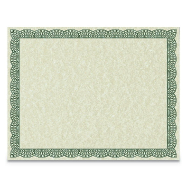 Parchment Certificates, Vintage, 8.5 x 11, Ivory with Silver Foil Border, 50/Pack Parchment Certificates, Vintage, 8.5 x 11, Ivory with Silver Foil Border, 50/Pack