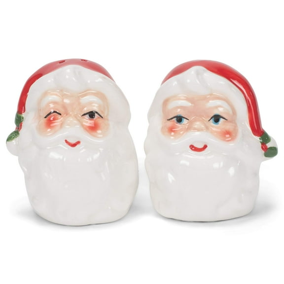 Transpac Classic Santa Claus Salt & Pepper Shaker Set Retro Christmas
