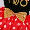 thumbnail image 5 of IBTOM CASTLE Baby Girls 1st 2nd Birthday Clothes Mouse Polka Dots One Sequin Tutu Princess Dress Cake Smash 2 Years Black + Red - Polka Dots, 5 of 7