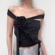 thumbnail image 2 of Gibobby Diseño para mujer Sense Three Flowers Multi Wear Slim Fit All Vest Chaleco Correas(Negro,M), 2 of 5