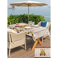 thumbnail image 5 of Outdoor Tablecloth with Umbrella Hole for Patio/Picnic/Party/Camping, Vintage Sunflower Truck Waterproof Table Cloth Rectangle Table Cover Washable, Wooden Yellow Summer Botanical Floral (52"x 70"), 5 of 8
