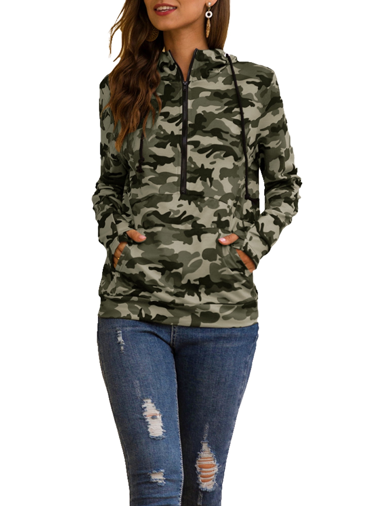 camouflage sweatshirt ladies
