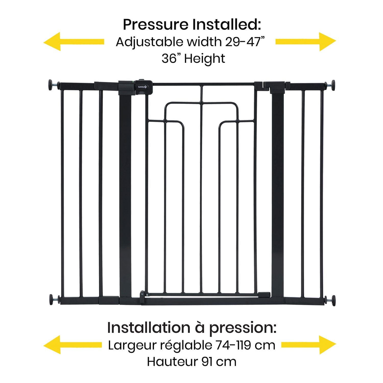 Barrière contemporaine haute et large avec SecureTech de Safety 1st