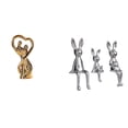 thumbnail image 1 of Figura De Conejo Para Pareja, Estatua, Recuerdo, Regalo Para Amantes, Escultura, Adorno Para San Valentín, Aniversario, Novia, Familia, Escritorio, Centro De Mesa, Mueble De Animales,, 1 of 8