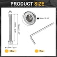 thumbnail image 2 of 5Pcs Socket Head Cap Screws, M8x70mm 304 Stainless Steel Bolt with Hex Wrench, 2 of 6