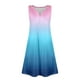 thumbnail image 4 of Vestido Corto para las Mujeres de Verano, la Impresión de la Moda de Bolsillo Botón sin Mangas Cuello en V para Casual Y Diario, 4 of 7