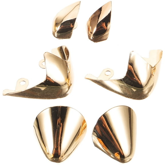 DINHEAROM 3 Pairs Decorative High Heel Protectors Metal for Women Fashion Enhancement
