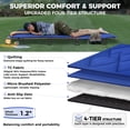 thumbnail image 3 of KingCamp Portable Camping Sleeping Pad, Nonslip Cotton Cot Pad for Outdoor & Indoor, Lightweight Camp Mattress Pad with Waterproof Bottom, Navy, 3 of 10