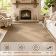 thumbnail image 6 of Sasttie 9'x12' Easy Jute Area Rug, Outdoor Patio Rug Washable Rugs for Entryway Indoor Outdoor Rugs, Natural, 6 of 9