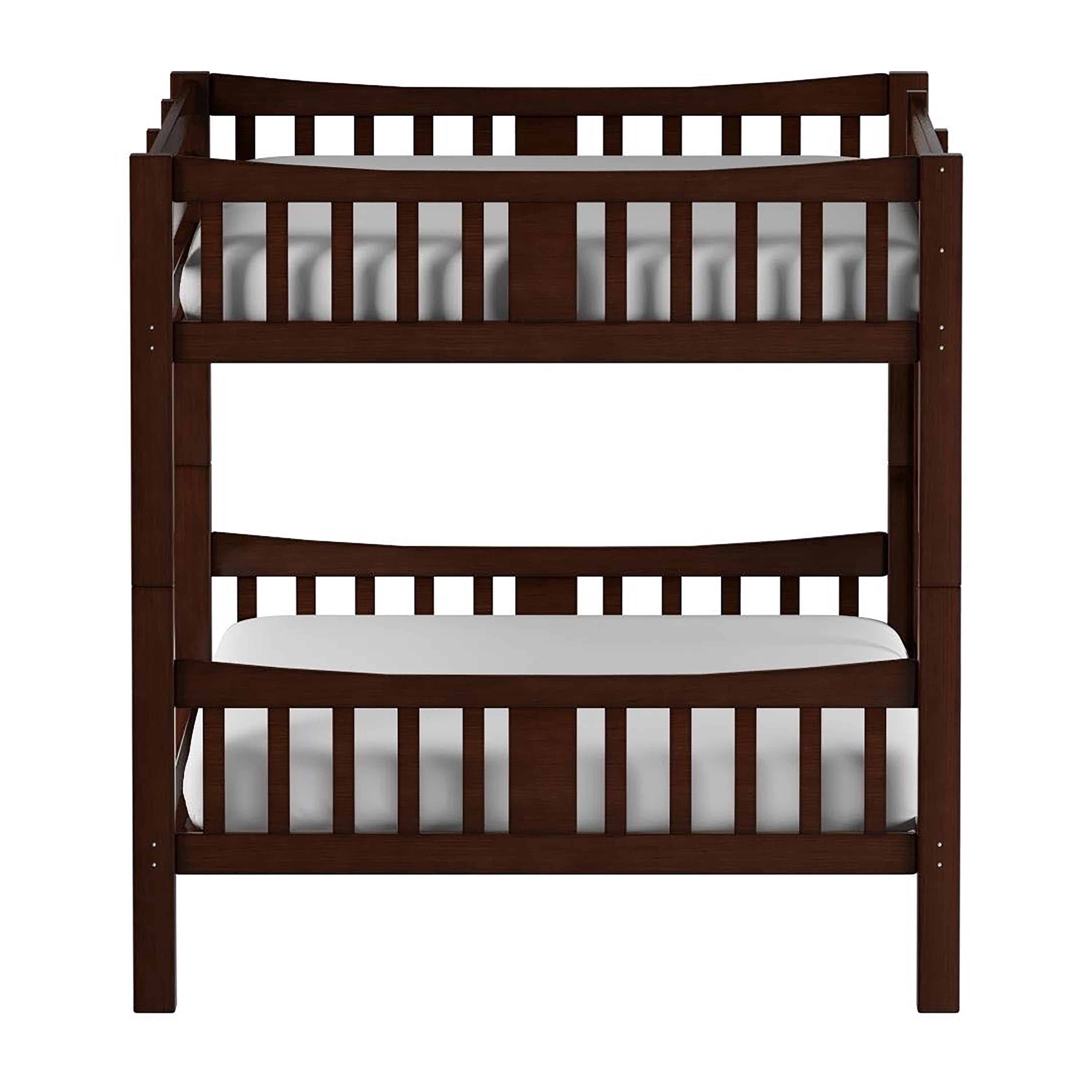 Furniture of America Sophie Wood Bunk Bed, Full/Full, Dark Walnut